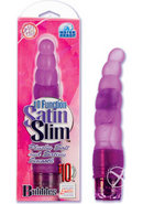 10 Function Satin Slim Bubbles 7.5 Inch Purple