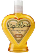 Liquid Love Warming Massage Lotion Peaches N Cream 4 Ounce