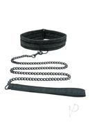 Sincerely Lace Adjustable Collar And Leash Set - Black