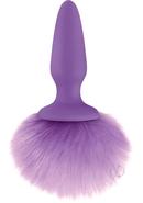 Bunny Tails Silicone Butt Plug - Purple