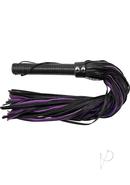 Rouge Leather Flogger - Black And Purple
