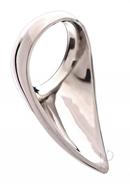 Rouge Stainless Steel Play Tear Drop Cockring 45mm - Silver