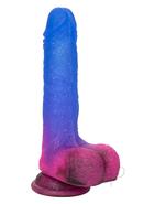 Naughty Bits Ombre Hombre Rechargeable Silicone Vibrating Dildo - Multicolored