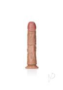 Realrock Curved Realistic Dildo With Suction Cup 9in -...