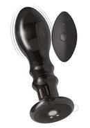 Ass-sation Remote Control Rechargeable Vibrating Metal Anal Pleaser - Black
