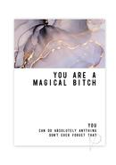 Warm Human Magical Bitch Greeting Card